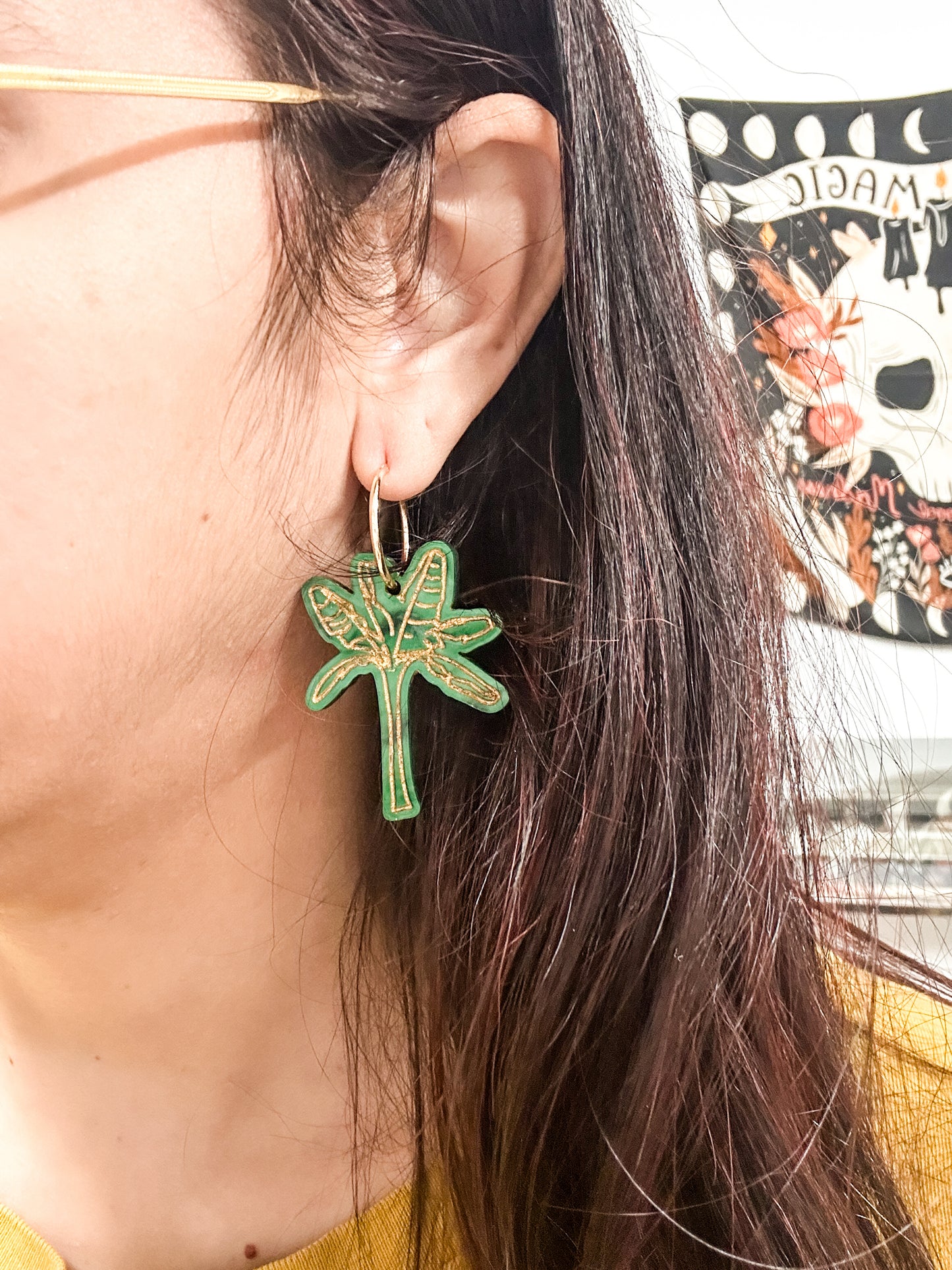Mata de Platano, Plantain Tree Earrings