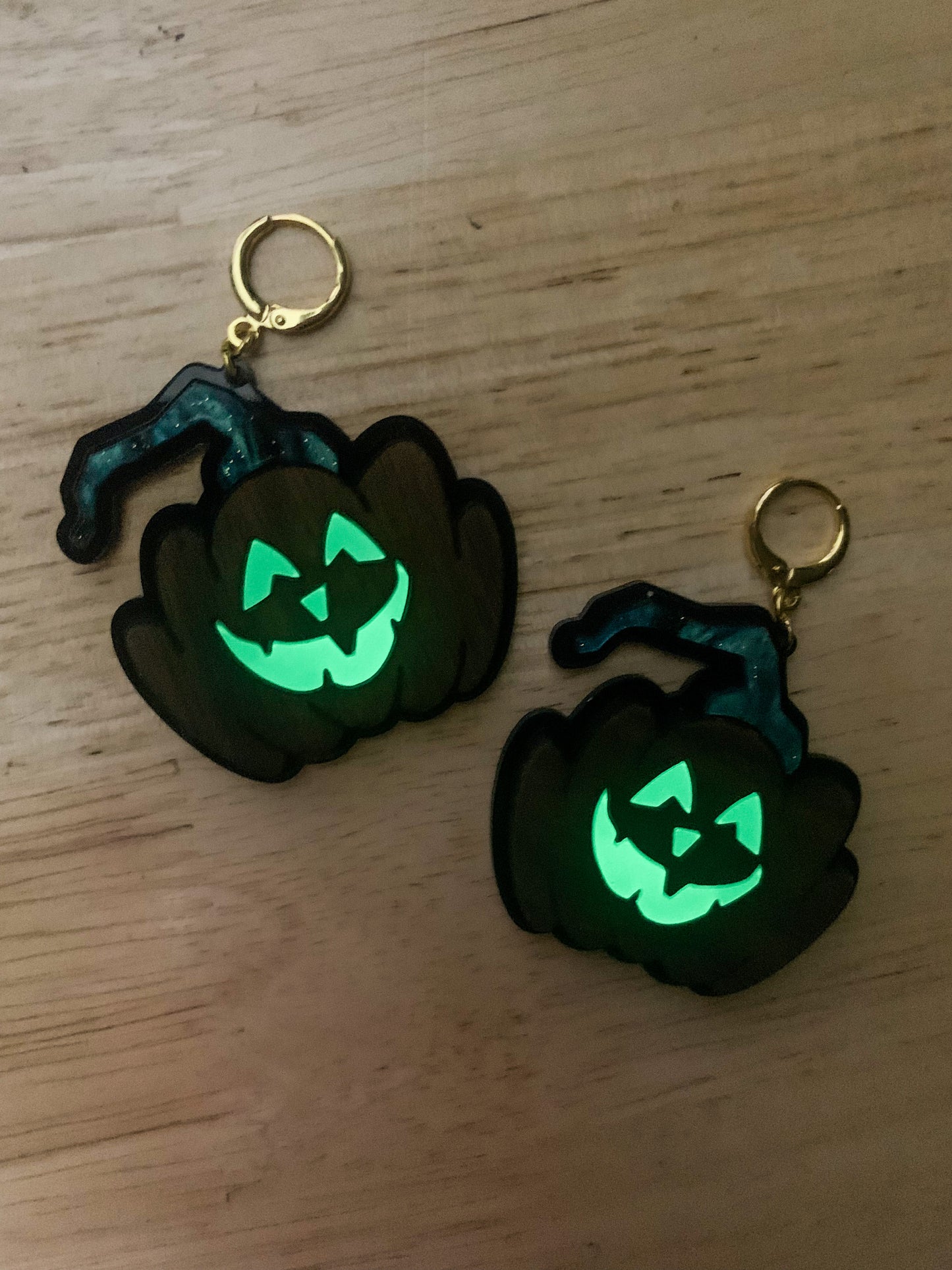 Jack O Lantern Glow in the Dark Earrings