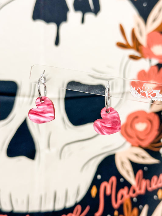 Mini Valentine Earrings- Pink