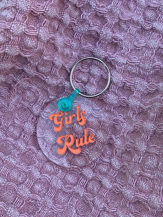 Girls Rule Keychain