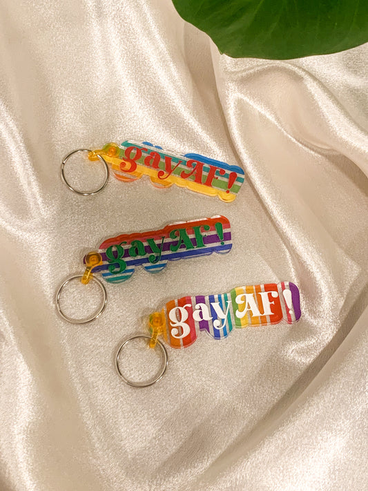 Gay AF! Keychain